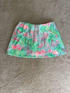 Lilly Pulitzer Tropical Pink & Green Mini Skirt